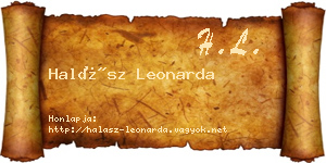 Halász Leonarda névjegykártya
